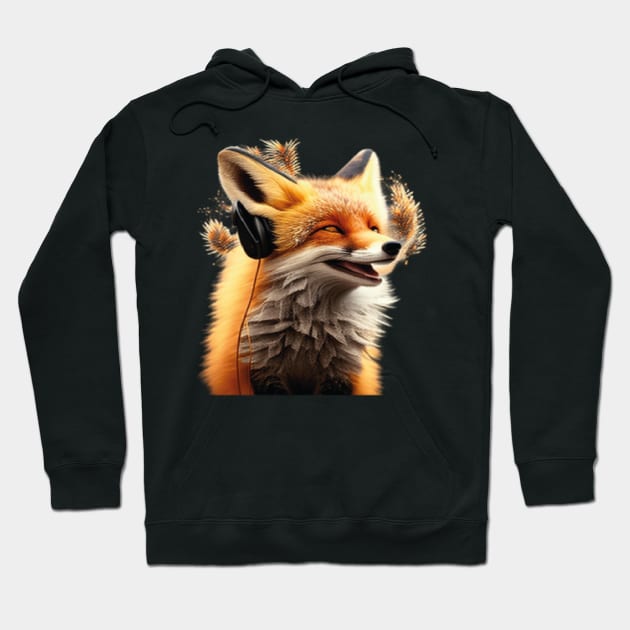 Smiling Musical Fox Hoodie by TOMOBIRI